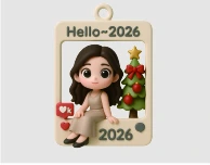 Framed Person Charm — supplier catalog illustration
