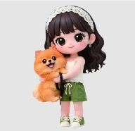 Person & Pet Figurine — supplier catalog illustration