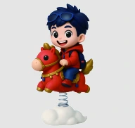 Spring Rocker Figurine — supplier catalog illustration